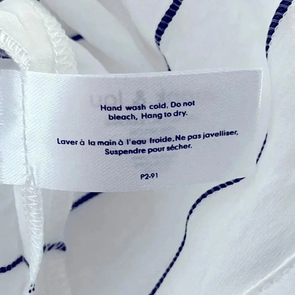 Monk & Lou/ Sleeveless top/ White with black lined stitching/  Size US S - Picture 12 of 14
